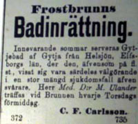 Annons från Borlänge Tidning: 1888-06-08 / Foto från mikrofilm
